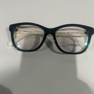 Chanel Black and White Quilted CC Eyeglasses